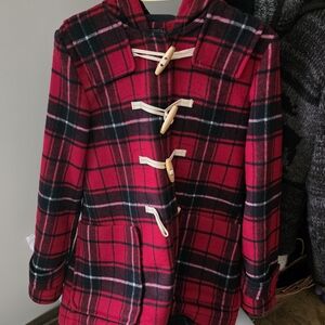 GAP Red and Black Plaid Jacket